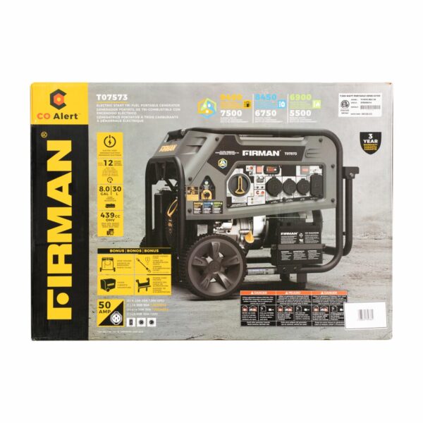 Generador Eléctrico A Gasolina Y Gas 12 Horas T07573 FIRMAN 9400W - Imagen 12