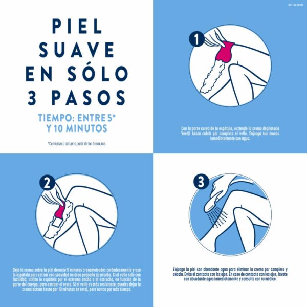 Crema Depiladora Corporal Para Piel Sensible Pure Y Fresh VEET 200 Ml - Imagen 5