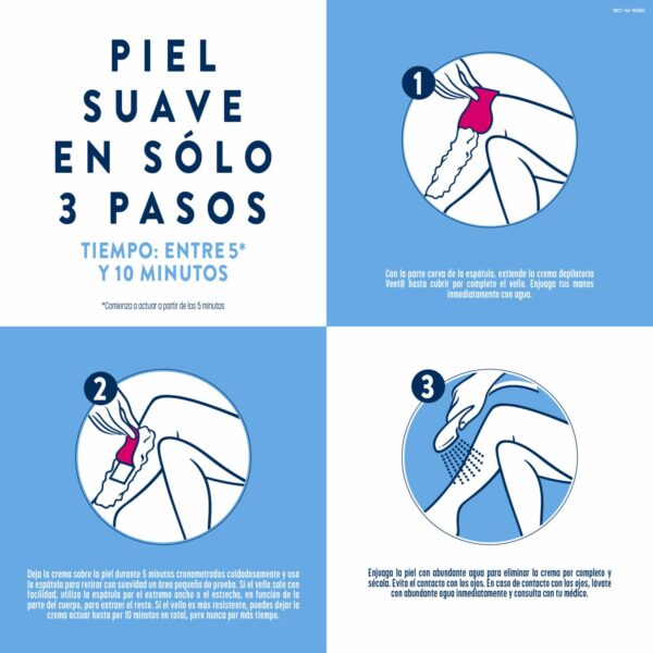 Crema Depiladora Corporal Para Piel Sensible Pure Y Fresh VEET 200 Ml - Imagen 5