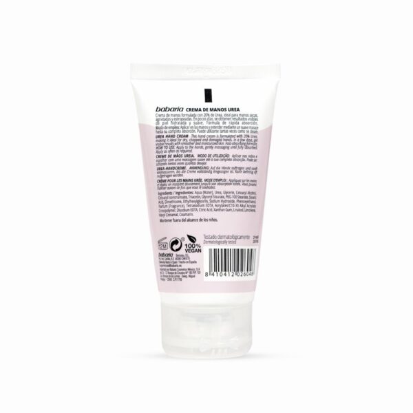 Crema De Manos Reparadora Con 20% De Úrea BABARIA 50 Ml - Imagen 2
