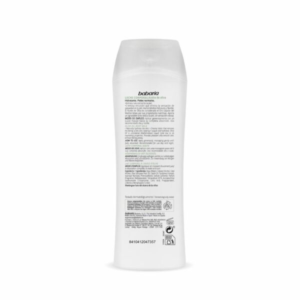 Crema Corporal Con Aceite De Oliva BABARIA 400 Ml - Imagen 2