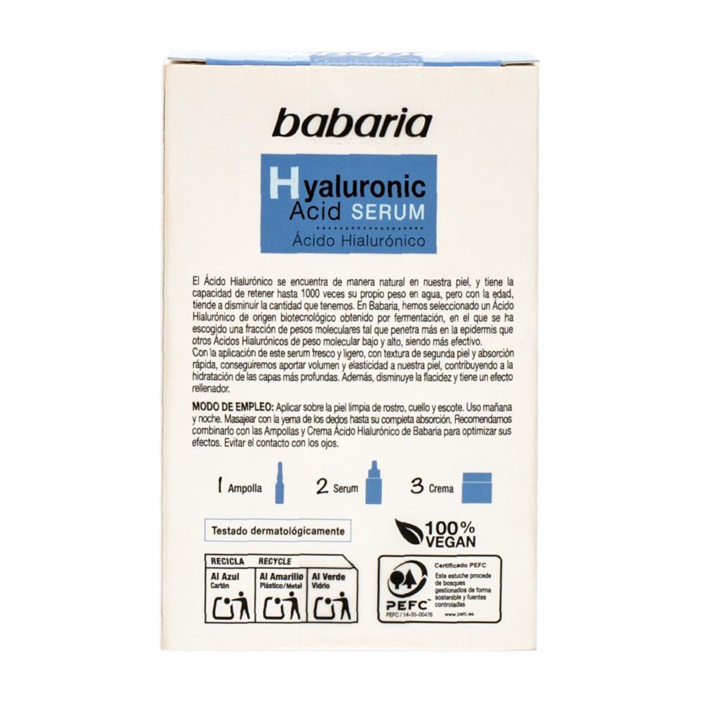 Sérum Facial Con Ácido Hialurónico BABARIA 30 Ml - Imagen 2