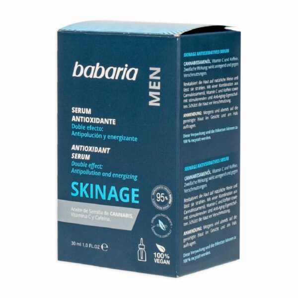 Sérum Facial Antioxidante Skinage Con Aceite De Semilla De Cannabis BABARIA MEN 30 Ml - Imagen 4