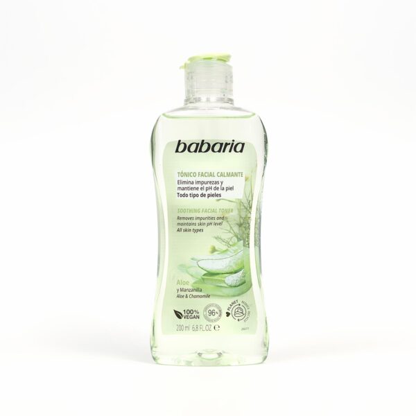 Tónico Facial Calmante Con Aloe Y Manzanilla BABARIA 200 Ml