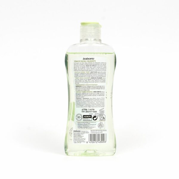 Tónico Facial Calmante Con Aloe Y Manzanilla BABARIA 200 Ml - Imagen 2