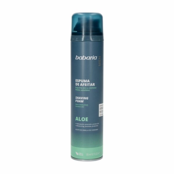 Espuma Para Afeitar Con Aloe Y Aceite De Semilla De Cannabis BABARIA MEN 300 Ml