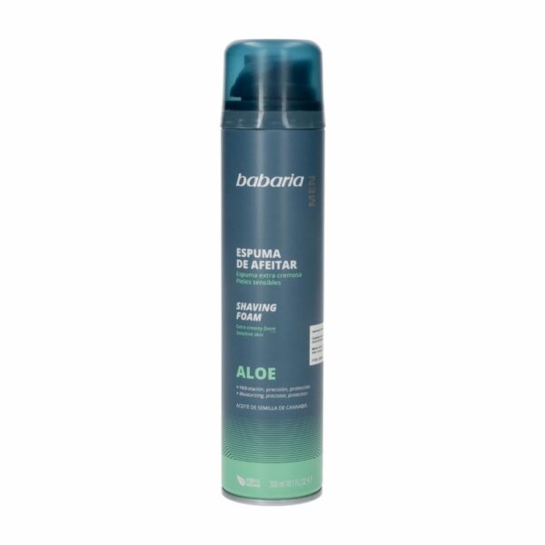 Espuma Para Afeitar Con Aloe Y Aceite De Semilla De Cannabis BABARIA MEN 300 Ml