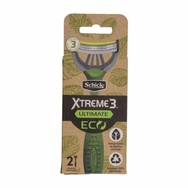 Afeitadora Para Dama Xtrem-3 Ultimate Eco SCHICK X2 Uds