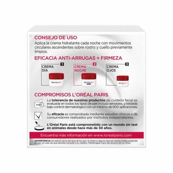 Crema Facial De Noche Anti Arrugas + Extra Firmeza Revitalift L'ORÉAL 50 Ml - Imagen 5
