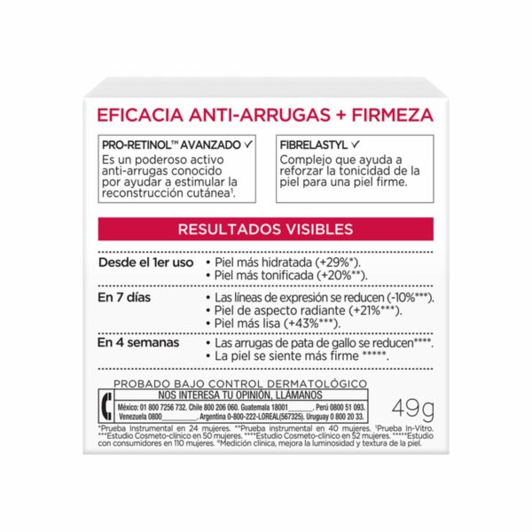 Crema Facial De Noche Anti Arrugas + Extra Firmeza Revitalift L'ORÉAL 50 Ml - Imagen 6