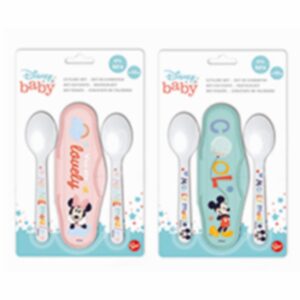 Set De Cubiertos Mickey Y Minnie Con Estuche DISNEY X 2 Uds