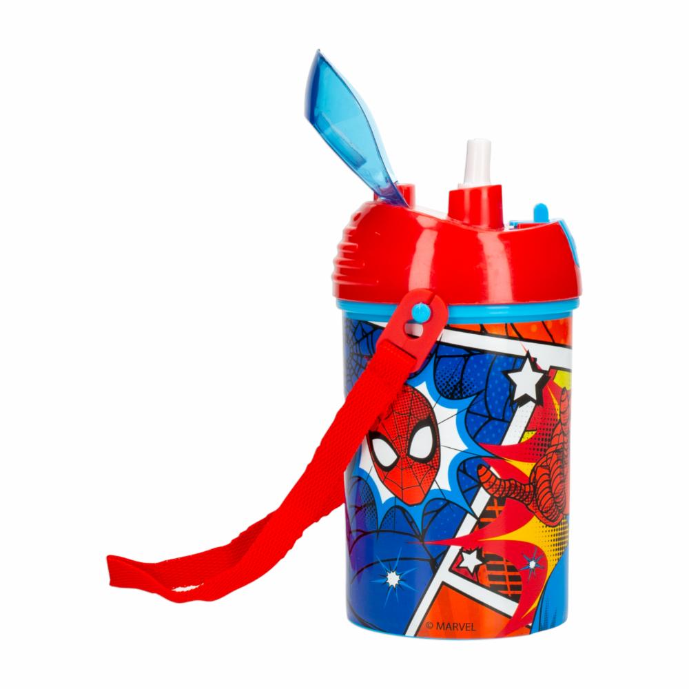 Tomatodo Pop Up Spiderman Con Cordón STOR 450 Ml - Imagen 3