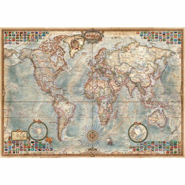 Rompecabezas Mapa Político EDUCA 1500 Piezas - Imagen 2