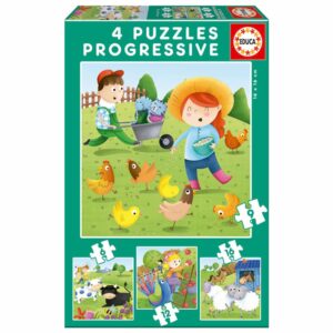Rompecabezas Animales De La Granja EDUCA x4