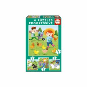 Rompecabezas Animales De La Granja EDUCA x4