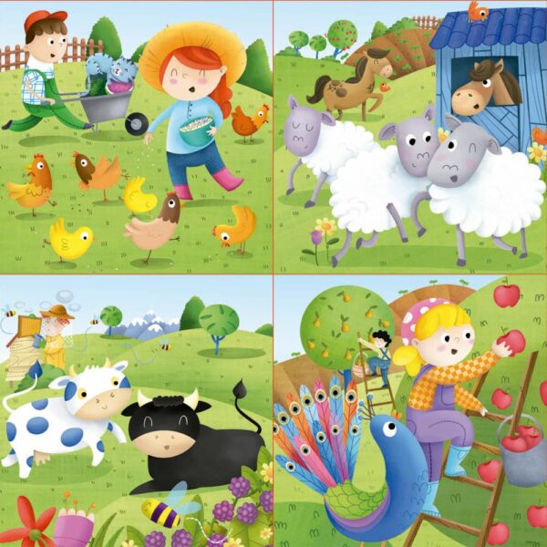 Rompecabezas Animales De La Granja EDUCA x4 - Imagen 2