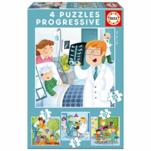Rompecabezas Profesiones Educa X4