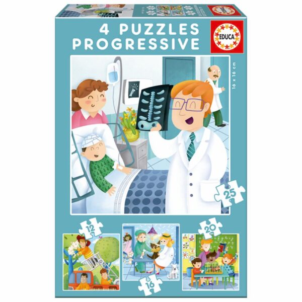 Rompecabezas Profesiones Educa X4