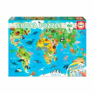 Rompecabezas Mapa De Animales Educa 150 Piezas