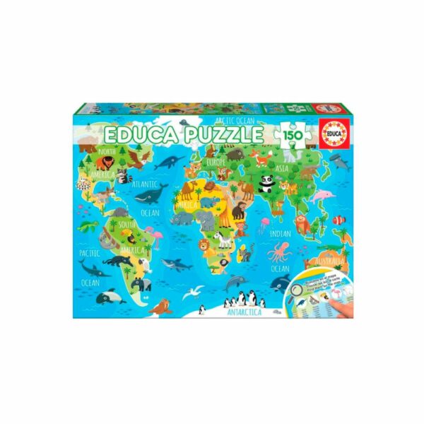 Rompecabezas Mapa De Animales Educa 150 Piezas