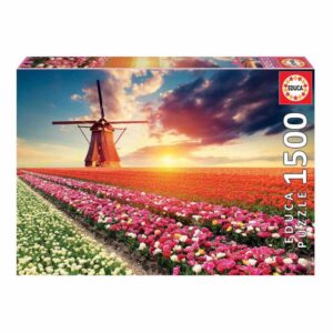 Rompecabezas Paisaje De Tulipanes EDUCA 1500 Piezas