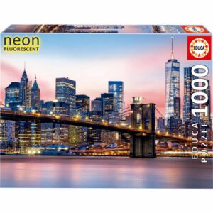 Rompecabezas Puente Brooklyn Neon EDUCA BORRAS Incluye 1000 Piezas