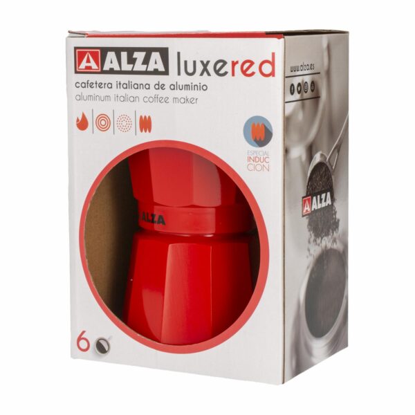 Cafetera Italiana De Aluminio Rojo VITREX 1,5 L - Imagen 2