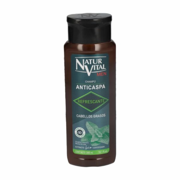 Shampoo Capilar Anticaspa Para Cabellos Grasos NATUR VITAL 300 Ml