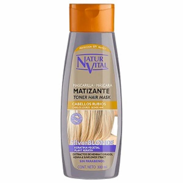 Shampoo Masc.Matizante Cabellos Rubios Silver NATUR VITAL 300 Ml