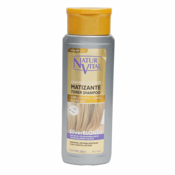 Shampoo Sh.Matizante Cabellos Rubios Silver NATUR VITAL 300 Ml - Imagen 2