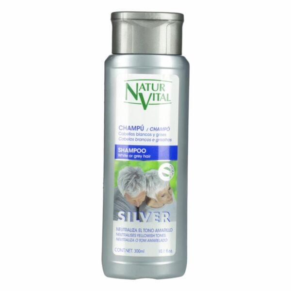 Shampoo Silver Cabellos Blancos NATUR VITAL 300 Ml