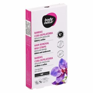 Cera Depilatoria Corporal En Bandas Bikini Y Axilas Con Orquídea BODY NATUR 8X4 Uds