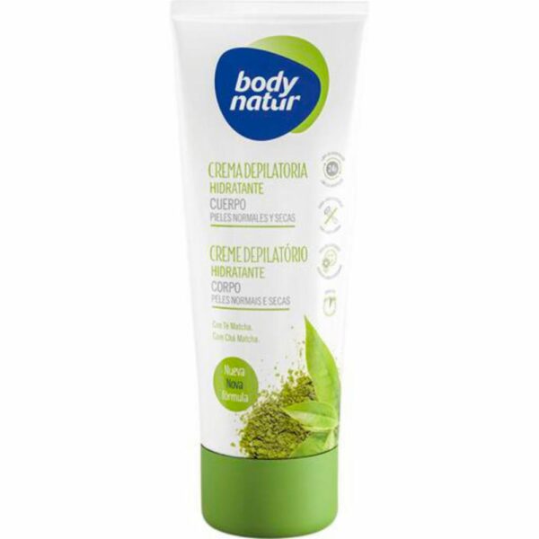 Crema Depilatoria Corporal Hidratante Piel Normal Y Seca Con Té Matcha BODY NATUR 200 Ml