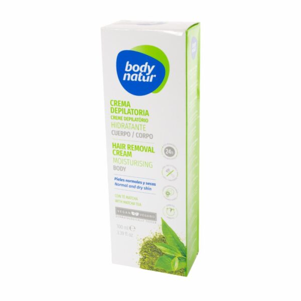 Crema Depilatoria Corporal Hidratante Piel Normal Y Seca Con Té Matcha BODY NATUR 200 Ml