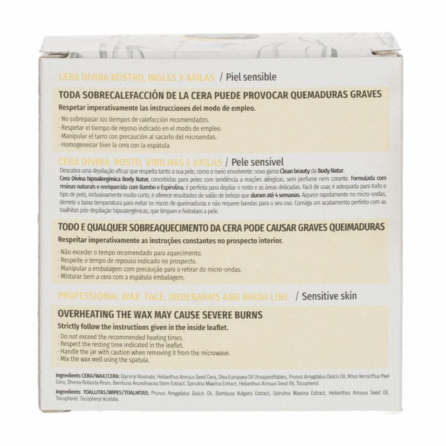 Cera Depiladora Divina Bambú BODY NATUR 100 Ml