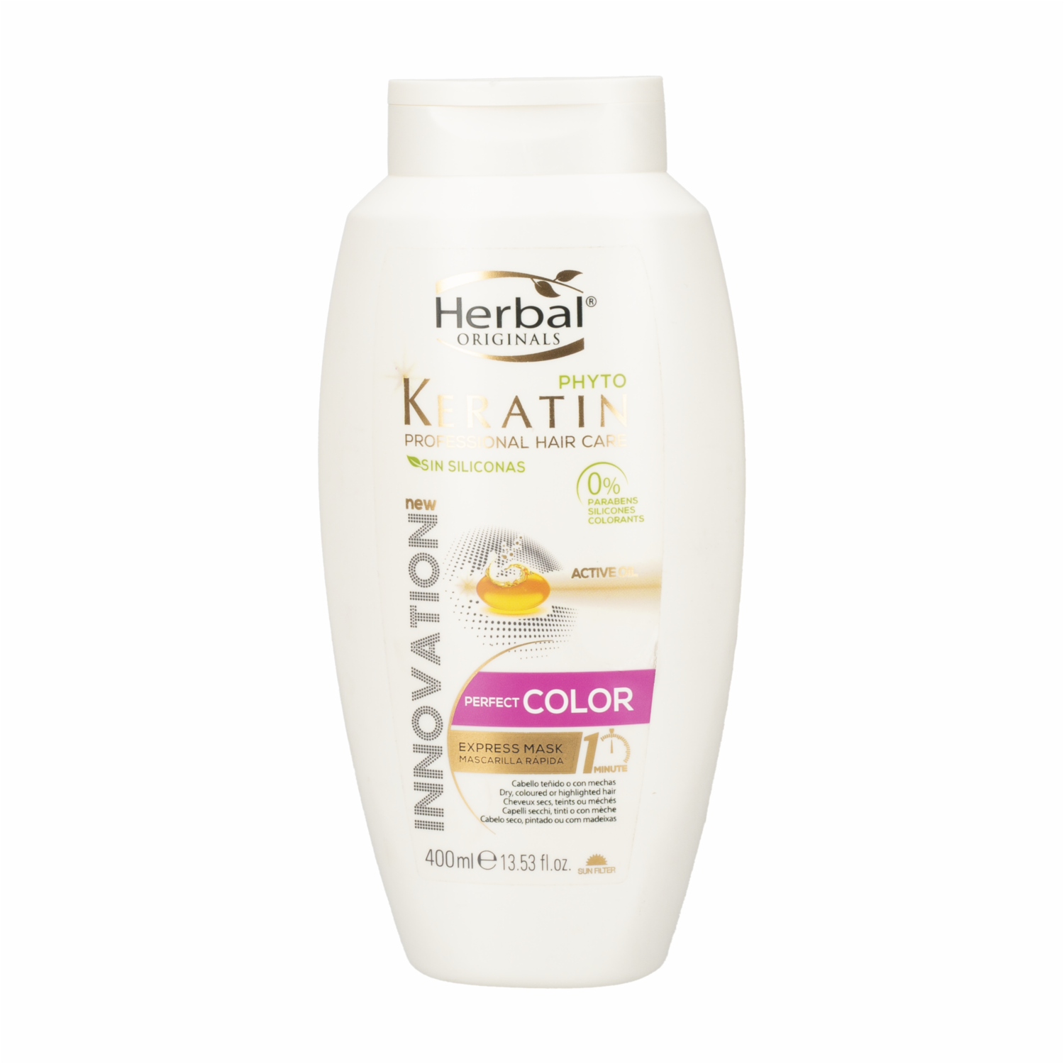 Mascarilla Capilar Con Phyto Keratin Color Perfecto HERBAL 400 Ml - Imagen 2
