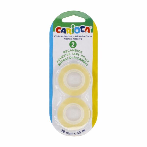 Cinta Adhesiva 19MM X 33M Transparente CARIOCA X 2 Uds