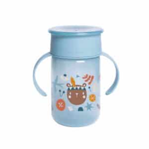 Vaso con tapa Borde 360º Antiderrame SUAVINEX 340ml