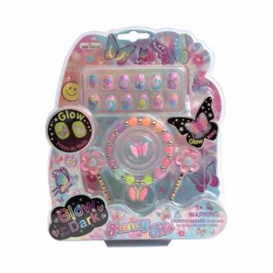 Uñas Postizas Para Niñas Mariposa HOT FOCUS Juego X 12 U