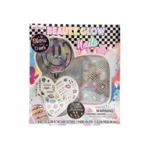 Uñas Postizas Para Niñas Brillantes HOT FOCUS JueGo X 12 U