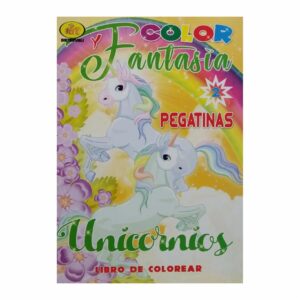 Libro Color Y Fantasía Unicornios LIBRERO 45 Páginas