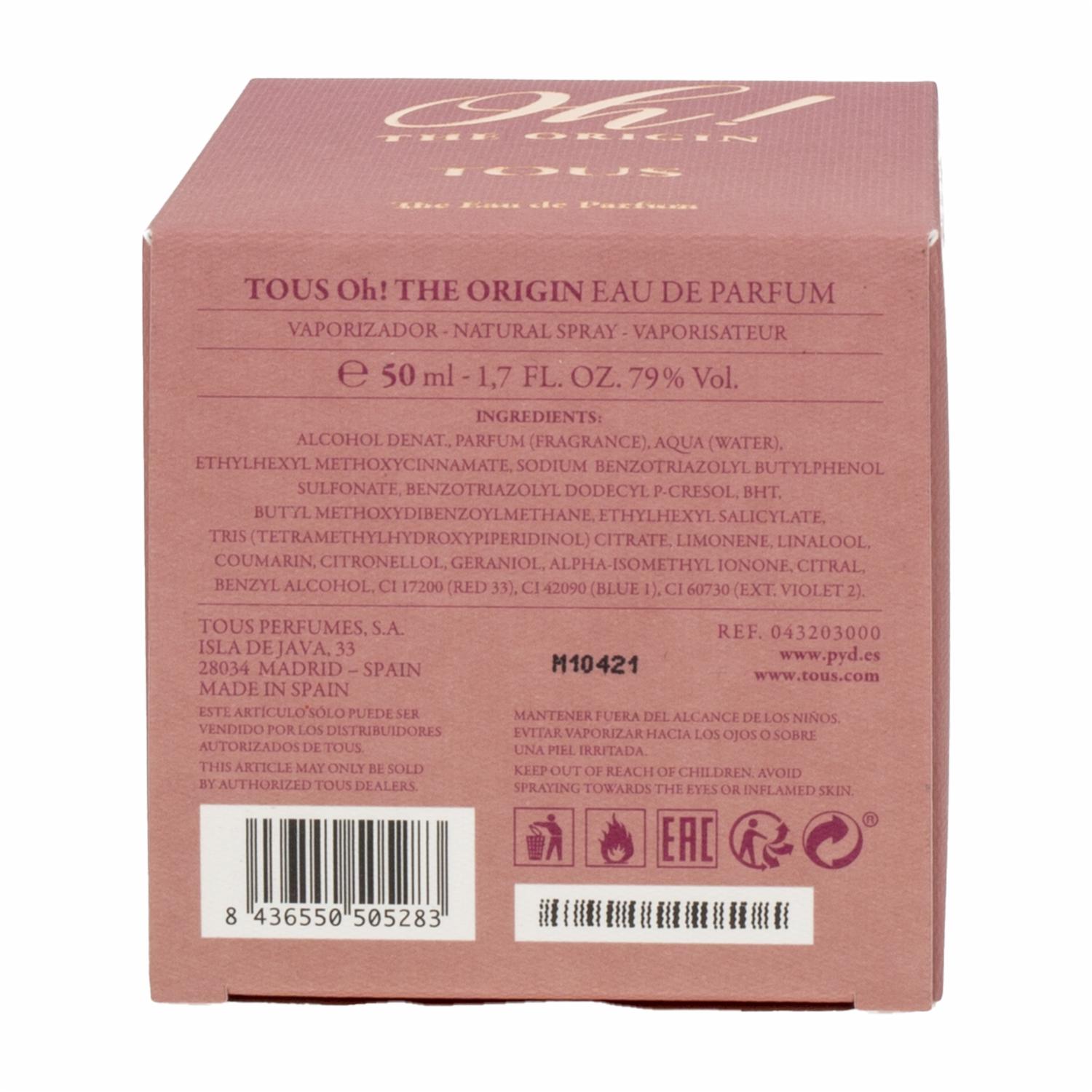 Fragancia Para Dama On The Origin Damas TOUS EDP 50 Ml - Imagen 2