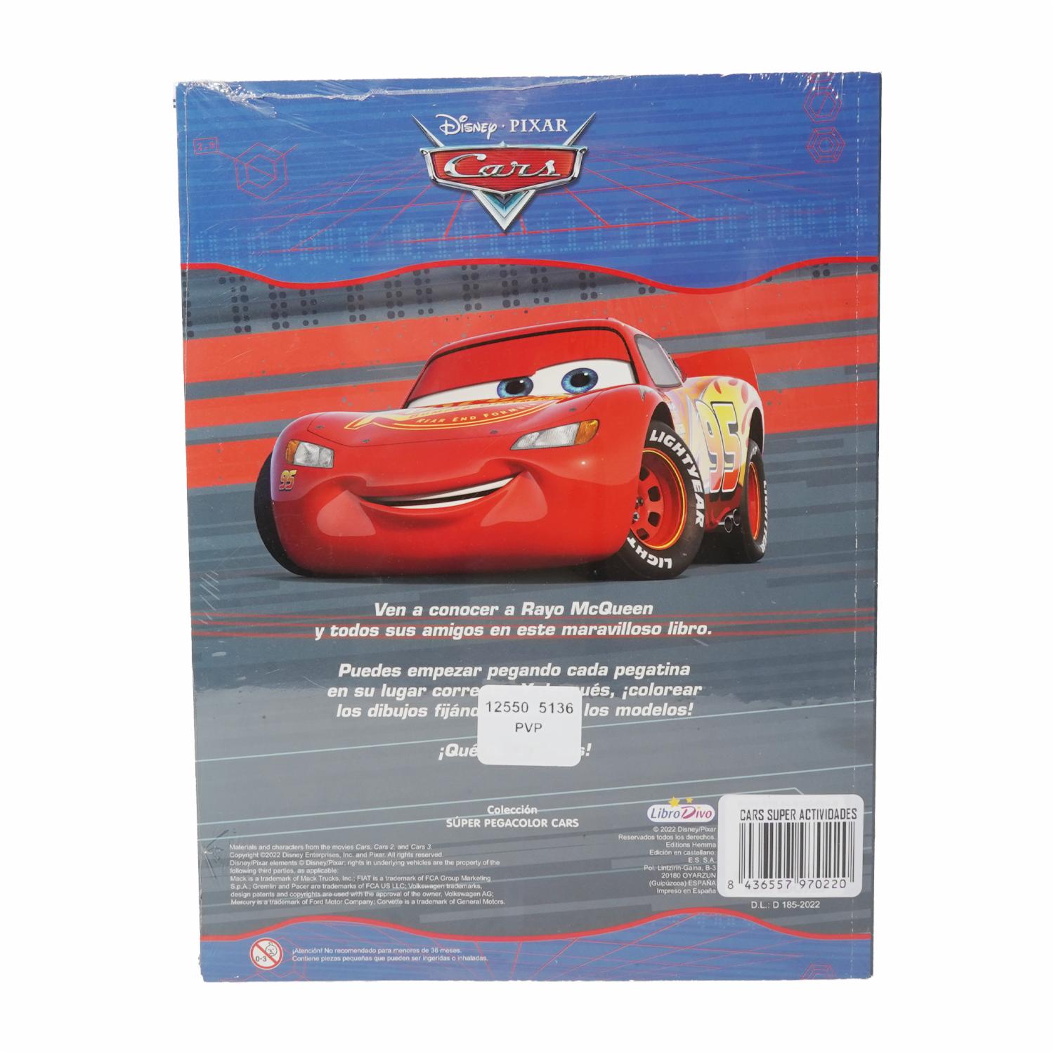 Cars Súper Actividades Con Pegatinas 4T LIBRO DIVO 50 Páginas - Imagen 2