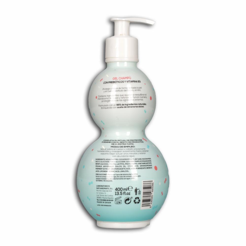 Shampoo Infantil En Gel Con Prebióticos Y Vitaminas SEVEN KIDS 400 Ml - Imagen 2