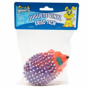 Juguete Para Mascota Diseño Erizo De Vinil SOLEIL PET'S WORLD Unidad
