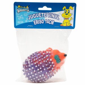 Juguete Para Mascota Diseño Erizo De Vinil SOLEIL PET'S WORLD Unidad