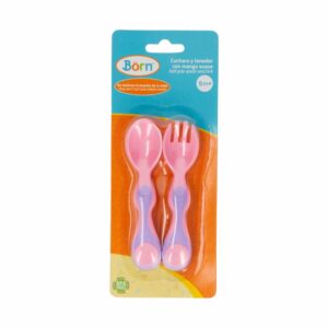 Cuchara Y Tenedor Plast Soft Grip Bm Col BORN Unidad