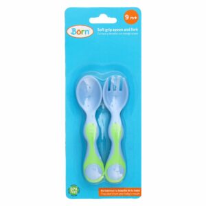 Cuchara Y Tenedor Plast Soft Grip Bm Col BORN Unidad