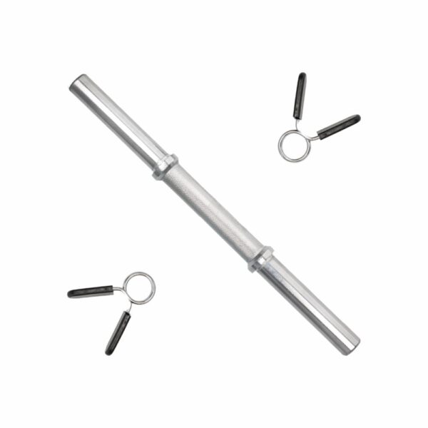 Barra Para Pesas De Ejercicios Incluye 2 Clips RISING 16 Cm X 25 Mm - Imagen 2
