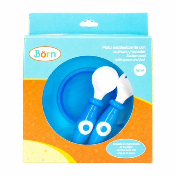Set Plato Con Cubierto BORN 3 piezas